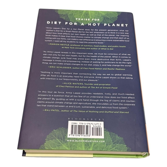 Diet for a Hot Planet Anna Lappé Hardcover Climate Change Food System McKibben - Picture 7 of 8